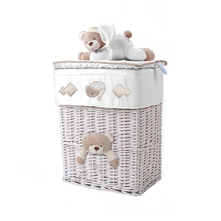 Square storage basket - beige