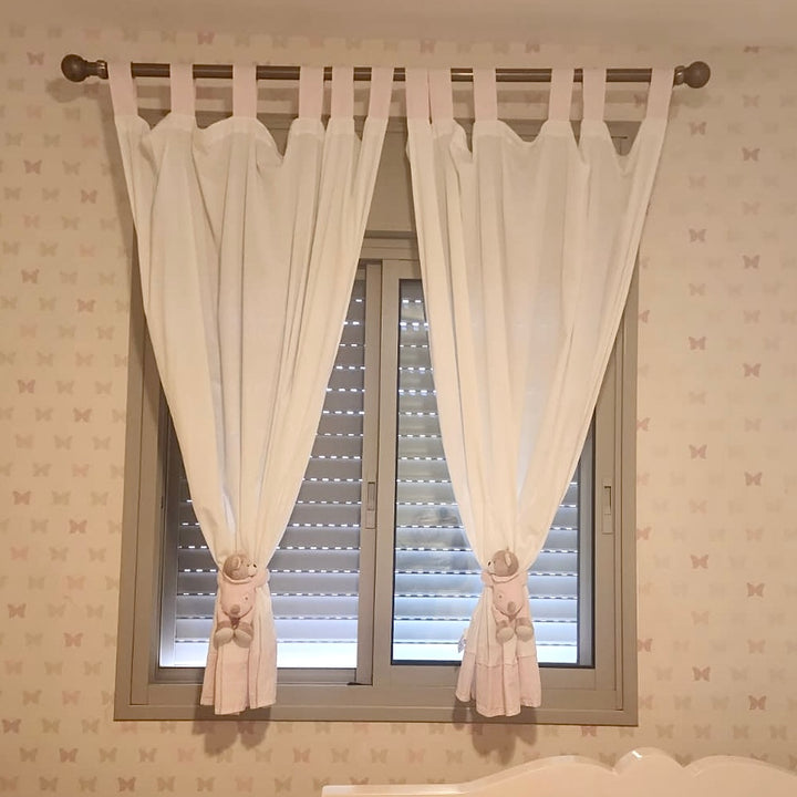 Teddy bear curtain - pink