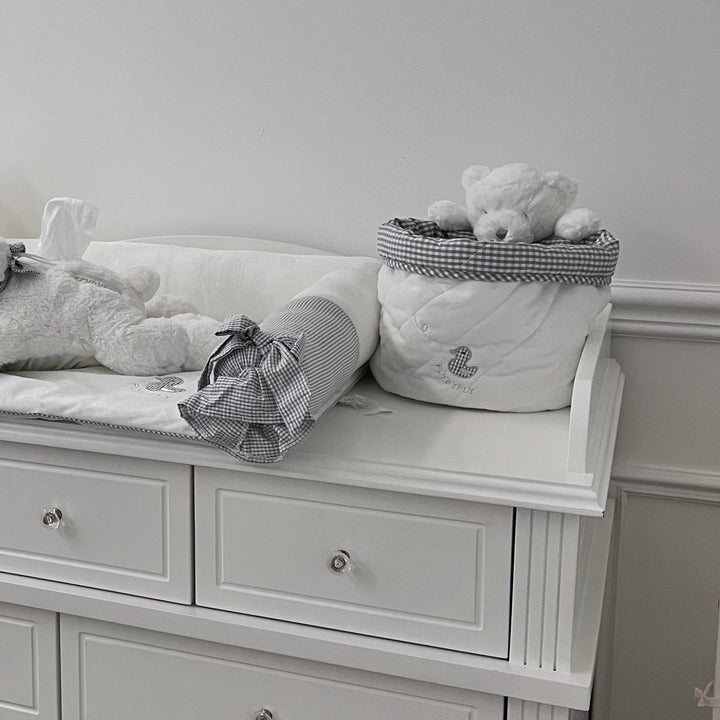 large basket for the changing table - white