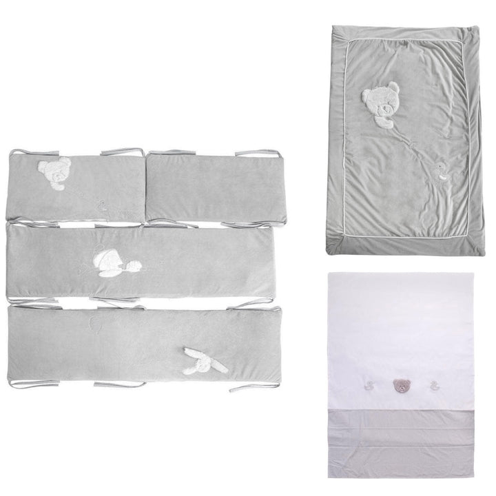 Bedding set for a baby bed / convertible bed - gray