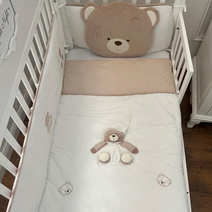 Bedding set for a baby bed / convertible bed - beige bear