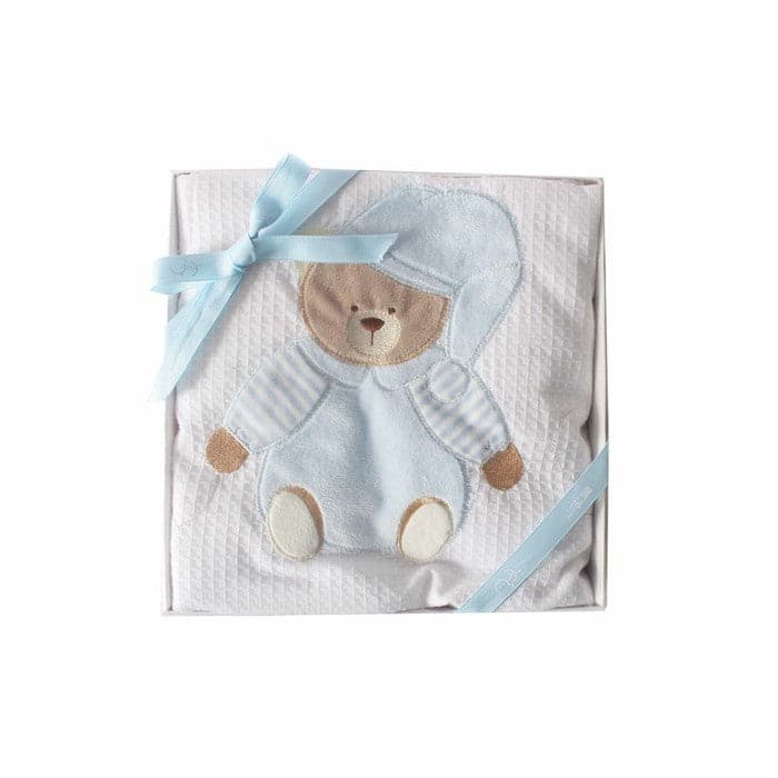 Summer baby blanket- 0-6 years - blue