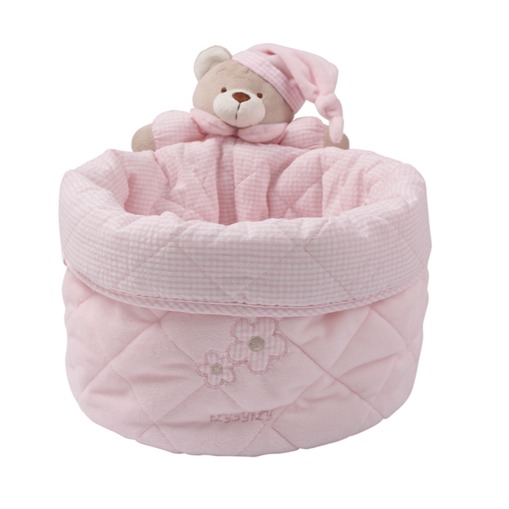 large basket for the changing table - pink