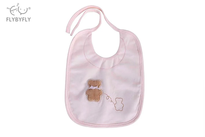 Classic teddy bear bib - pink