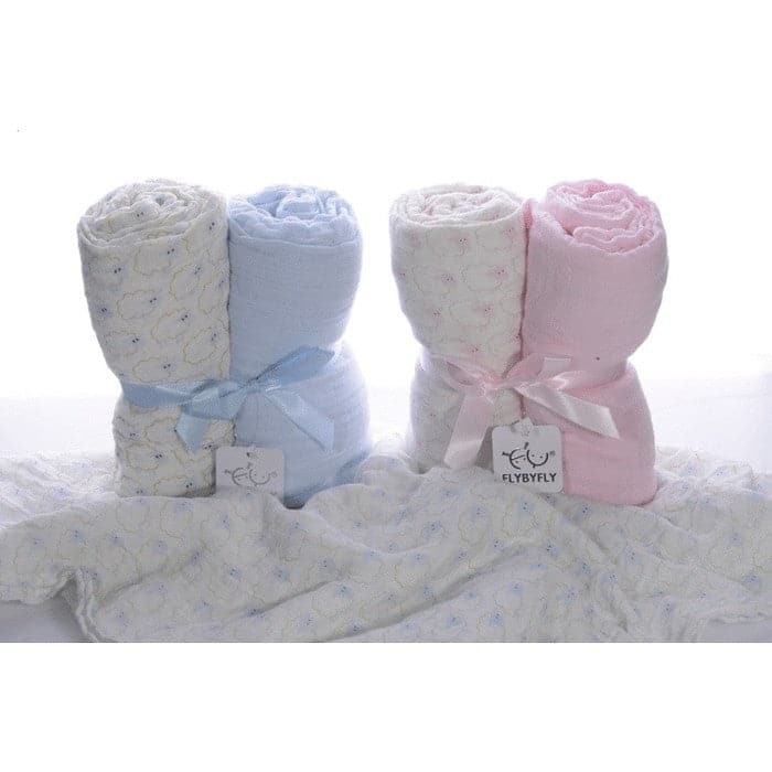 A pair of extra large cotton baby cloths - boys