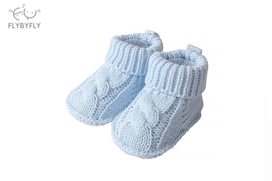 Knitted baby socks - blue