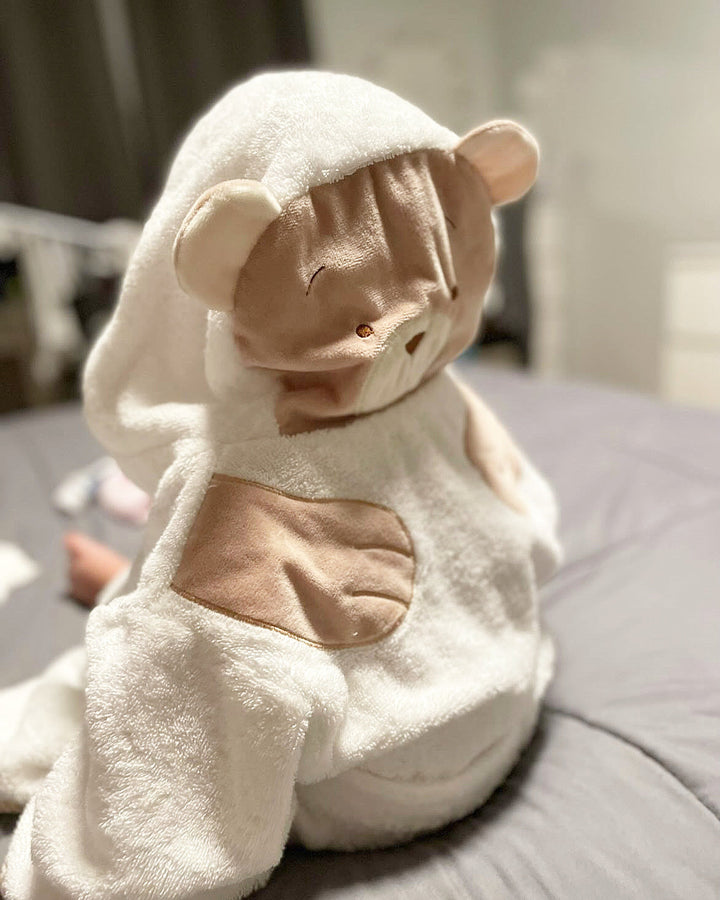 Baby towel robe hugging - pink