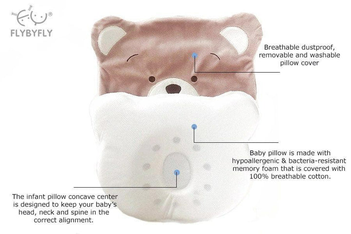 orthopedic baby pillow - beige