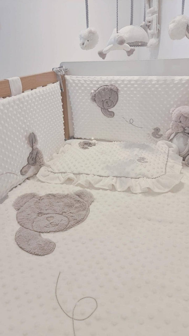 4 Pieces bedding set - bubble white