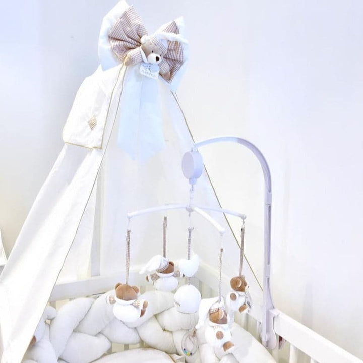 crib canopy - beige