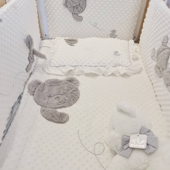 4 Pieces bedding set - bubble white