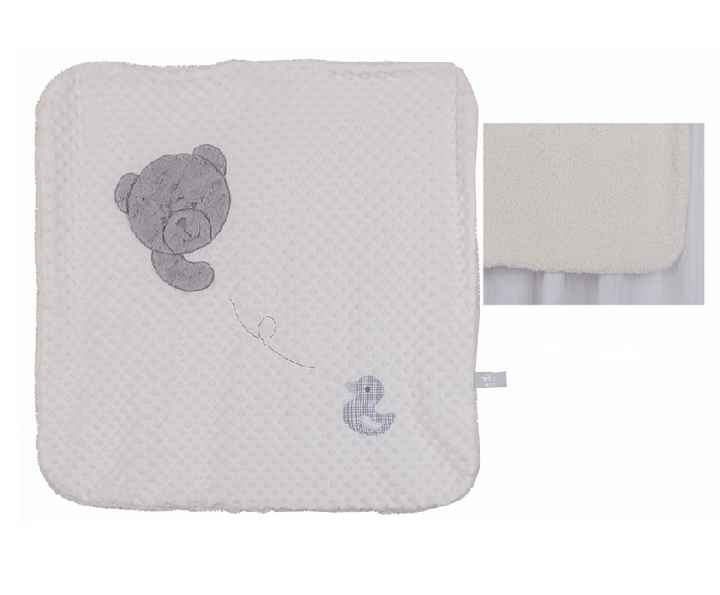 Fur blanket for a baby - gray