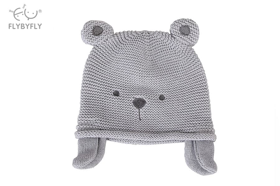 Teddy bear hat - gray