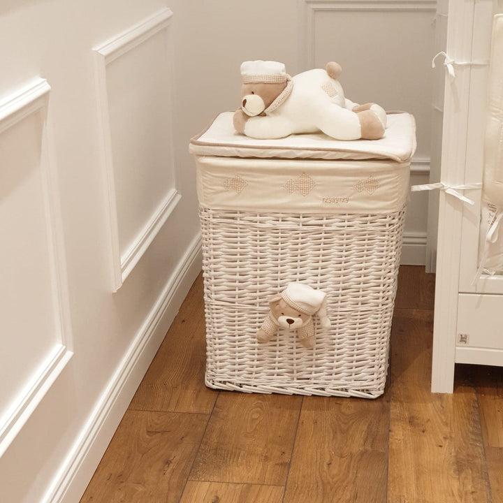 Square storage basket - beige