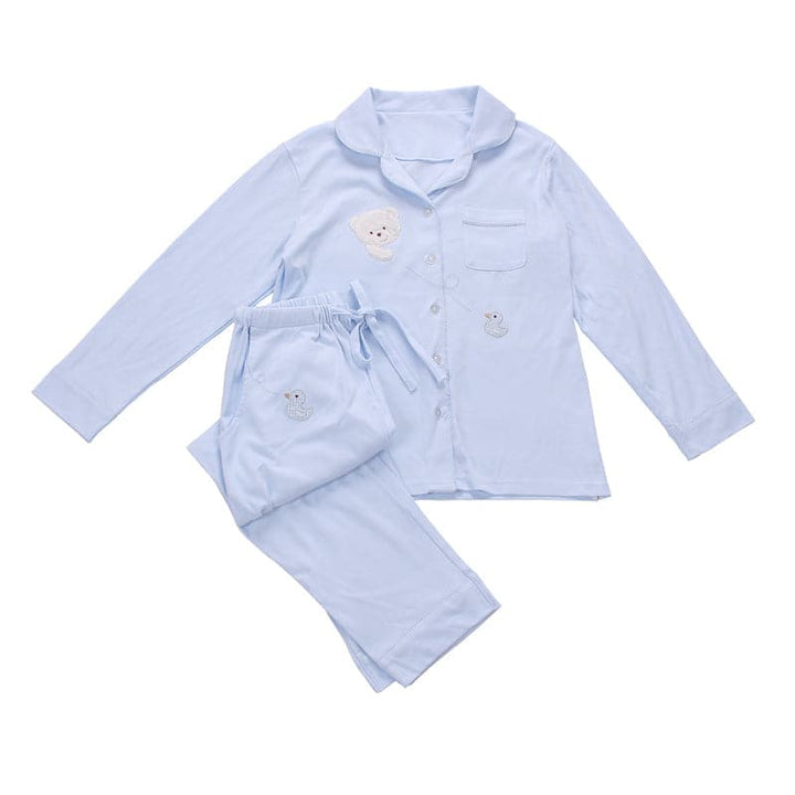 Double pajama set for mother and baby - blue