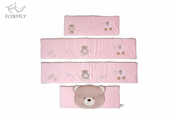 Bedding set for a baby bed / convertible bed - pink