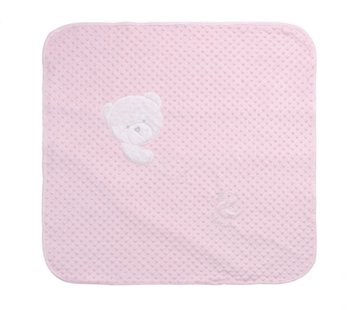 Soft baby blanket - bubble pink⁩