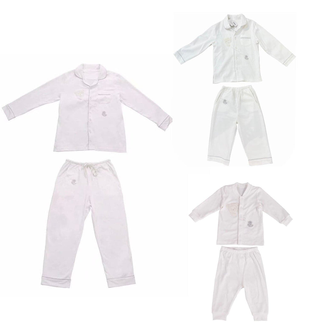 Double pajama set for mother and baby - white