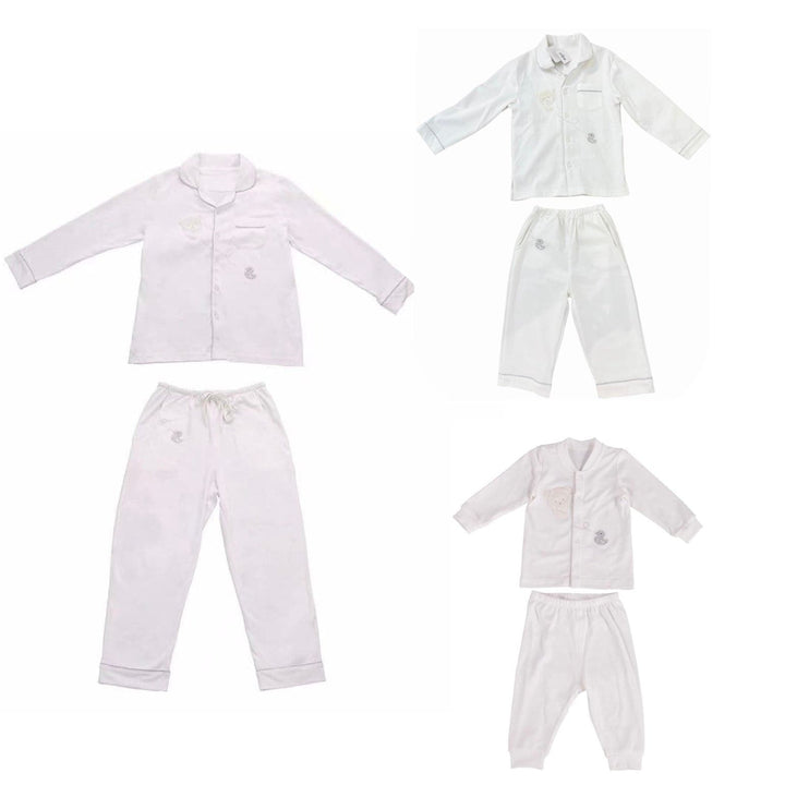 Double pajama set for mother and baby - white