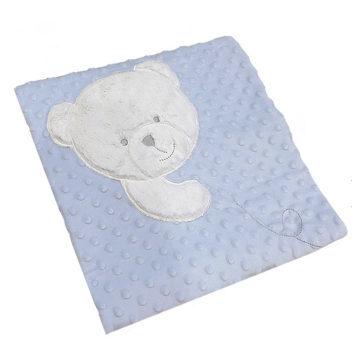 Soft baby blanket - bubble blue⁩⁩