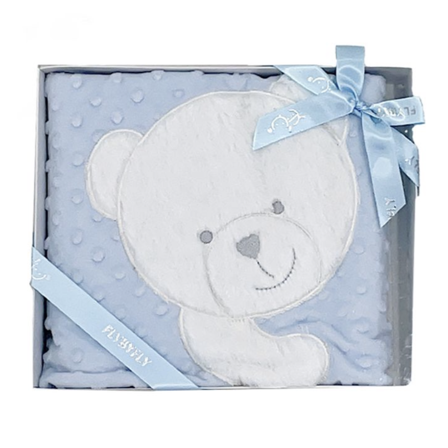 Soft baby blanket - bubble blue⁩⁩