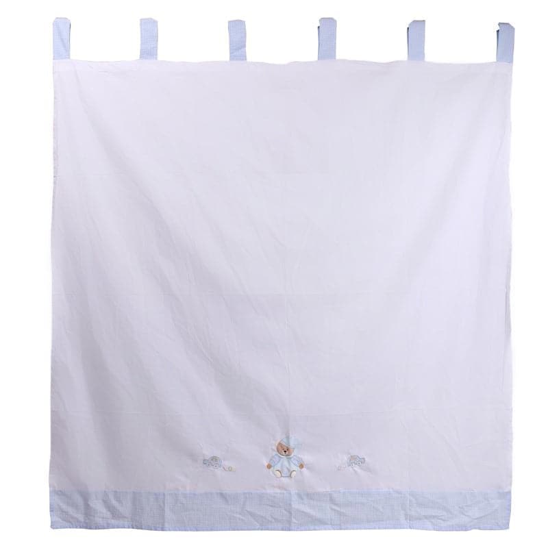 Teddy bear curtain - blue