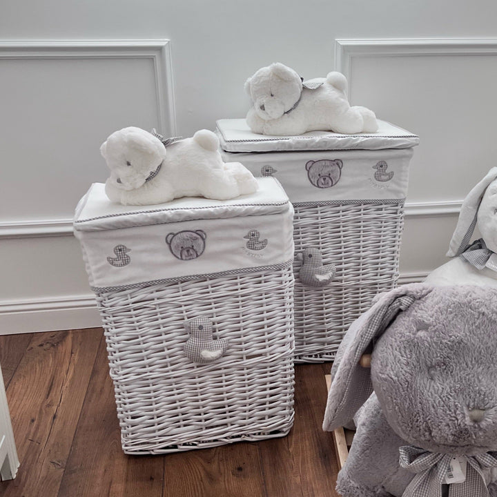 Square storage basket - bear