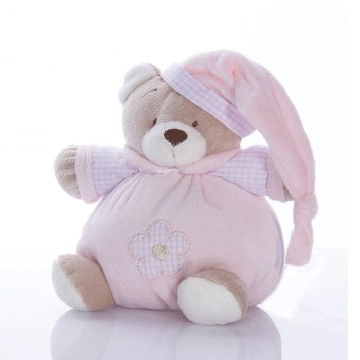 Round teddy bear (4 sizes) - pink